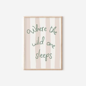 Childrens Scandi Themed 'wild child' Wall Print Set For Bedroom Or Nursery, 2 of 5