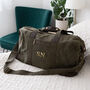Monogrammed Luxury Waxed Canvas Holdall, thumbnail 1 of 9