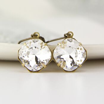 Earrings Made With Swarovski Cushion Crystals, 2 of 8