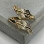 Sterling Silver Gold Plated Feather Wrap Ring, thumbnail 1 of 10