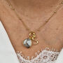 Gold Vermeil Plated Herkimer Diamond Initial Necklace, thumbnail 2 of 8