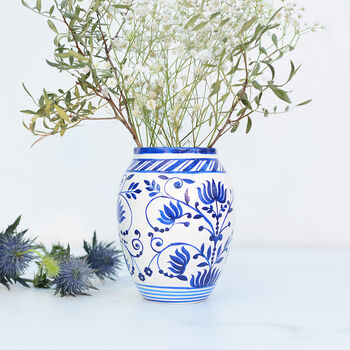 Blue And White Ceramic Vases, 3 of 4