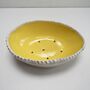 Handmade Yellow Speckled Oval Ceramic Soap Dish, thumbnail 7 of 11