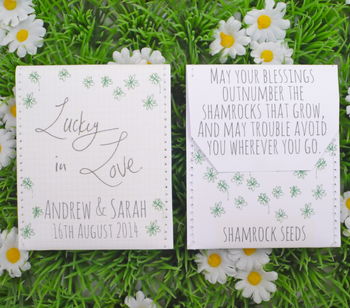 Shamrock Seed Wedding Favours Pack Of 10, 2 of 8