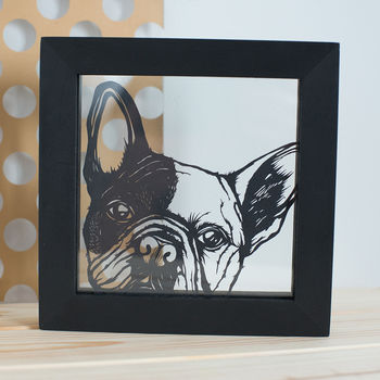 Framed Handmade Personalised Pet Portrait Papercut, 2 of 7