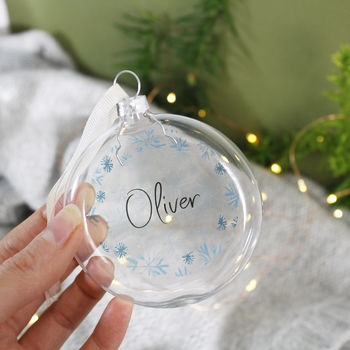 Personalised Glass Christmas Bauble, 3 of 4