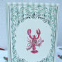 Festive Lobster And Holly Card, thumbnail 3 of 5