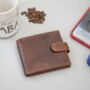 Personalised Men's Leather Wallet Trifold Gift, thumbnail 2 of 8