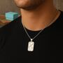 Personalised Men’s Contemporary Silver Dog Tag Necklace, thumbnail 1 of 4
