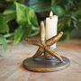 Antique Brass Starfish Candleholder, thumbnail 1 of 3
