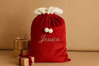Personalised Christmas Santa Gift Sack, 2 of 7