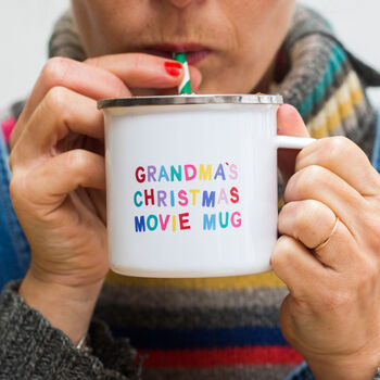 Christmas Movie Personalised Enamel Mug, 3 of 4