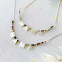 Tourmaline And Mother Of Pearl Letter Necklace, thumbnail 2 of 9