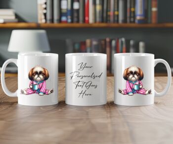 Personalised Shih Tzu Morning Coffee Pet Dog Gift Mug, 2 of 2
