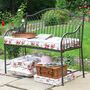Vintage Grey Arch Backed Garden Bench, thumbnail 1 of 11