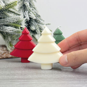 Mini Christmas Tree Candle Festive Table Decor, 6 of 11