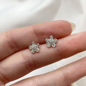 Cz Wedding Earrings – Flower Girl, 2 of 5