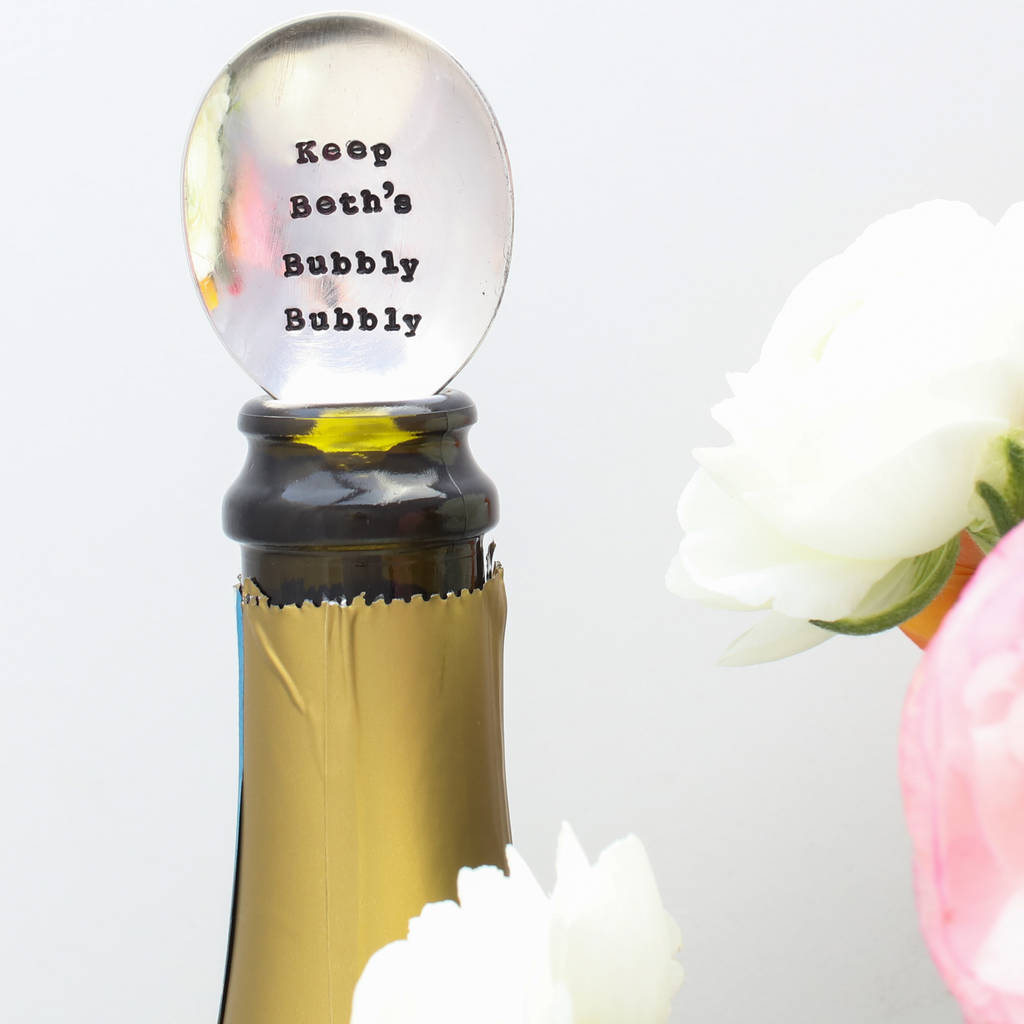Personalised 'Bubbly Bubbly' Vintage Champagne Spoon, 1 of 3