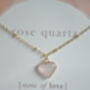 Rose Quartz And Amehtyst Natural Stone Necklace, thumbnail 5 of 6