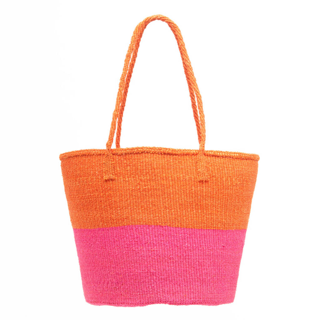 orange pink bag