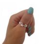 Sterling Silver Initial Stacking Ring, thumbnail 4 of 10
