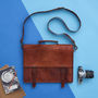 Leather Multi Compartment Messenger Bag, thumbnail 1 of 3