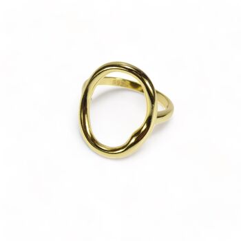 Irregular Circle Ring, Rose Or Gold Plated 925 Silver, 2 of 10