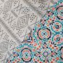Quilt Moroccan Theme Fabric, Orange, Teal, Navy Blanket, thumbnail 6 of 7