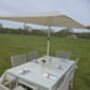 Herringbone Outdoor Garden Tablecloth With Parasol Hole, thumbnail 4 of 5
