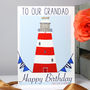 Personalised Lighthouse Family Birthday Card, thumbnail 6 of 9