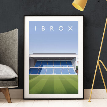 Rangers Ibrox From The Centre Circle Poster, 3 of 7