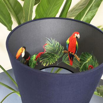 Lampshade With Tropical Rainforest Lining, 9 of 12