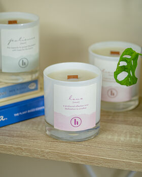 'Love' A Soft, Floral Scented Candle, 2 of 3