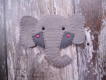 Elephant Felt Decoration Sewing Kit, 2 of 5