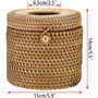Handwoven Rattan Round Tissue Holder Napkin Dispenser, thumbnail 4 of 4
