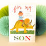 Dinosaur Son Greetings Card, thumbnail 3 of 5