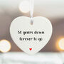 Personalised 50th Anniversary Porcelain Heart Keepsake, thumbnail 2 of 2