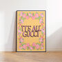 It's All Gucci Motivational Floral Art Print, thumbnail 4 of 5