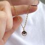 Little Smiley Gold Plated Silver Chain Necklace, thumbnail 3 of 5