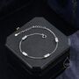 Baguette Cz Satellite Bracelet In Sterling Silver, thumbnail 1 of 12
