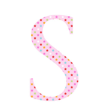 Personalised Pink Twinkle Wall Letter Sticker, 3 of 3