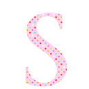 personalised pink twinkle wall letter sticker by kidscapes ...