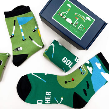 Personalised Men's Golf Socks In A Box, 5 of 11