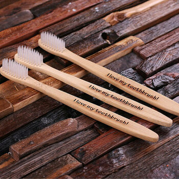 Personalised Wooden Toothbrush Set, 4 of 4