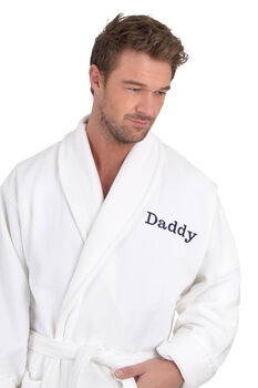 Personalised Embroidered Waffle Lined Dressing Gown, 5 of 11