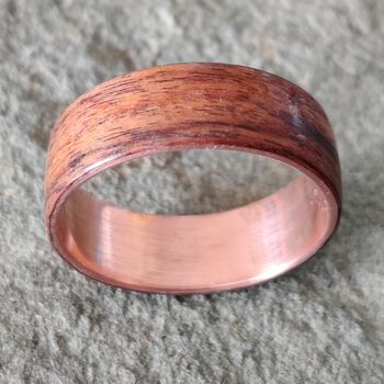 Copper And Santos Rosewood Ring, 4 of 6