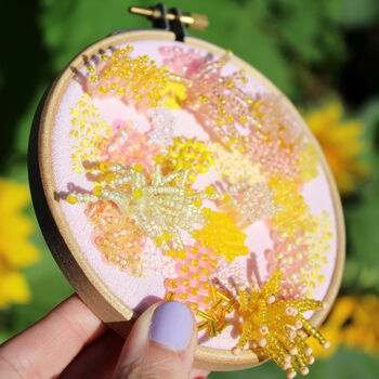 Pale Pink Embroidered Hoop, 6 of 7