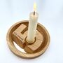 Five Year Anniversary Wood Personalised Candle Holder, thumbnail 6 of 6