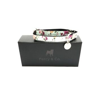 The Barnes Blue Floral Dog Collar, 5 of 6