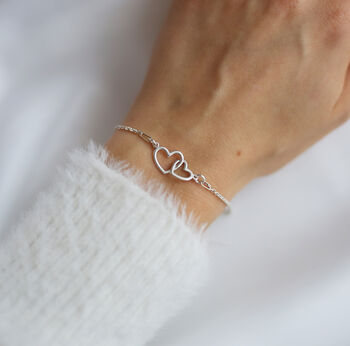 Sisters Matching Bracelet Set – Interlocking Hearts, 6 of 8